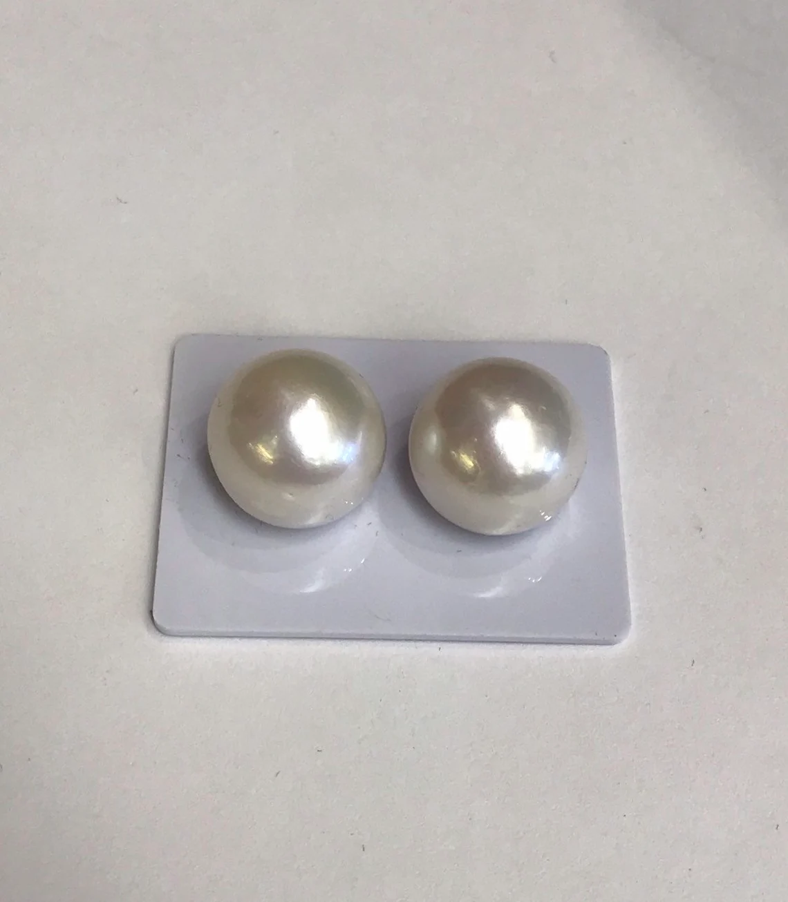 16mm Cultured Freshwater Pearl Earrings 14k Gold Good Luster and Color