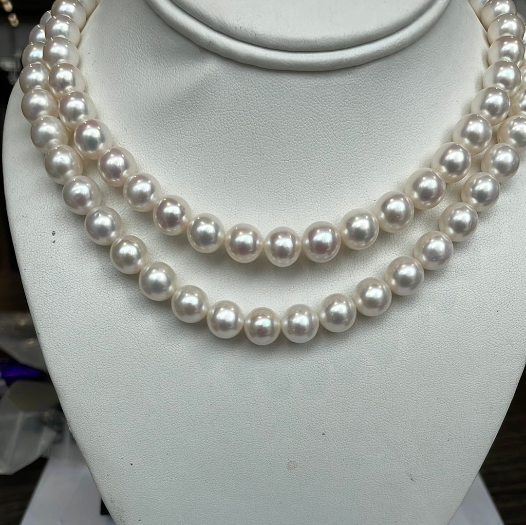 10.5mm Pearls. Very Large and Round.