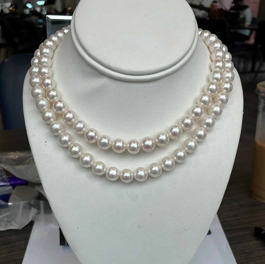 10.5mm Pearls. Very Large and Round.