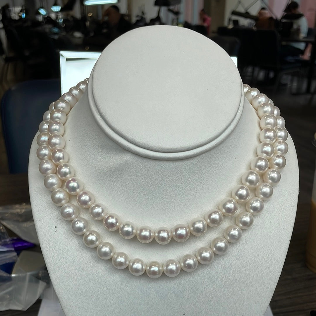 10.5mm Pearls. Very Large and Round.