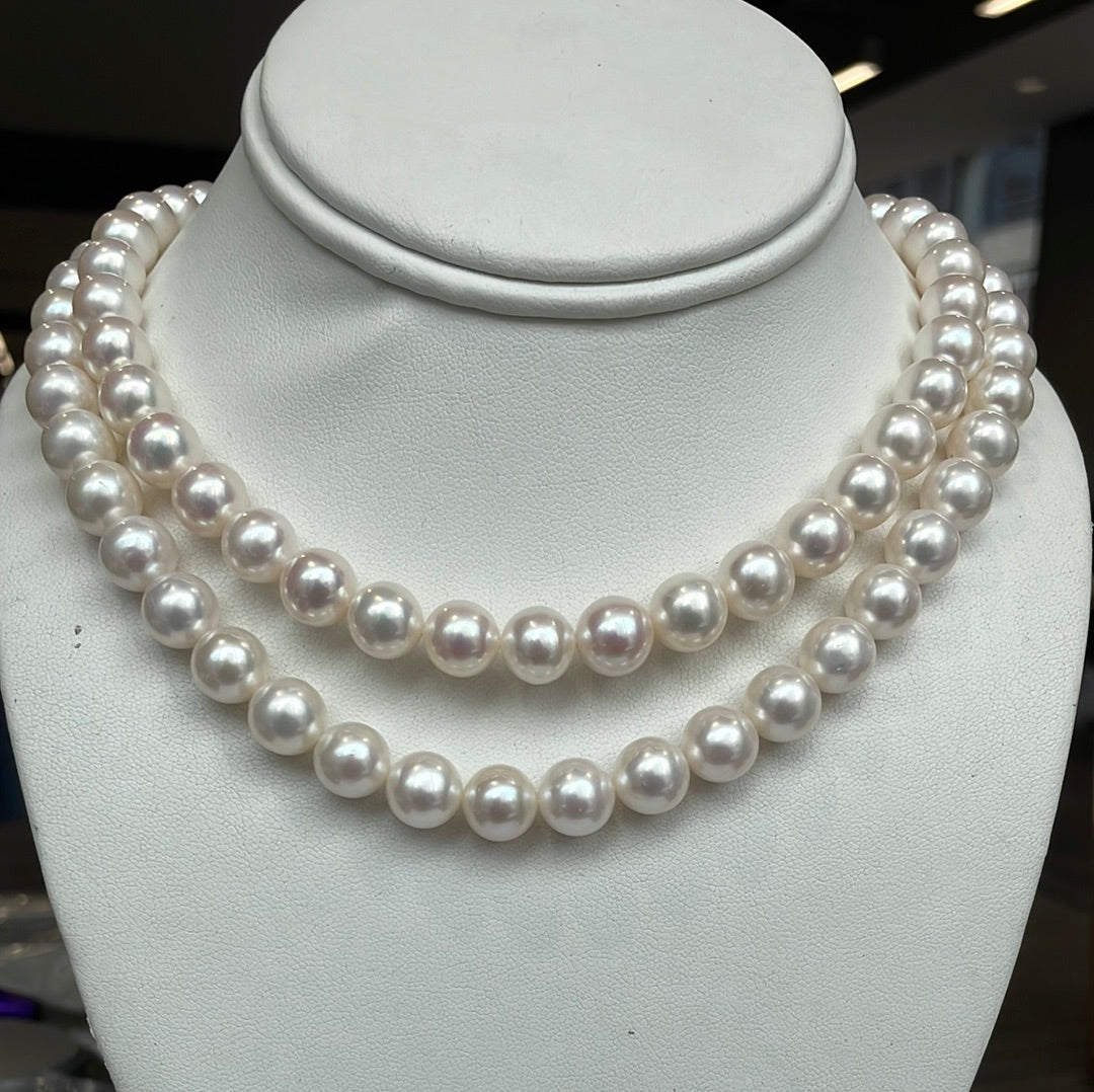10.5mm Pearls. Very Large and Round.