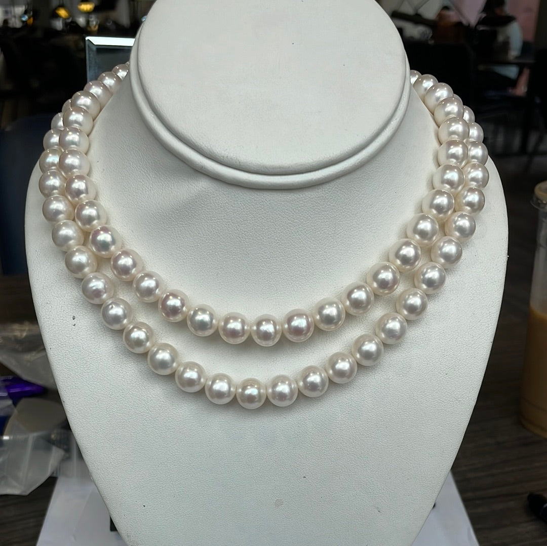 10.5mm Pearls. Very Large and Round.