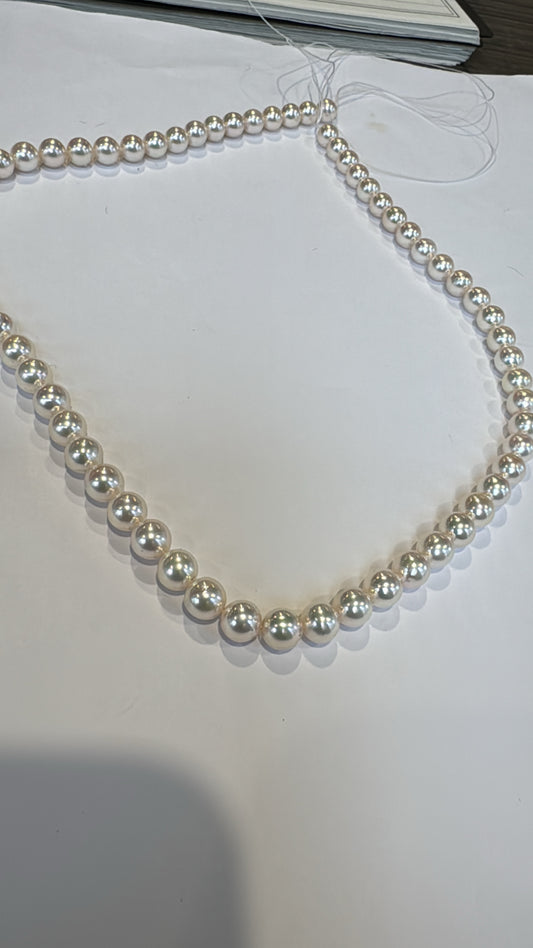 6.5mm Akoya Pearls. 1 Strand 17"