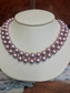 Cultured Freshwater Pearls. 36". Purple. Round, Clean, High Gloss