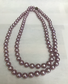 Cultured Freshwater Pearls. 36". Purple. Round, Clean, High Gloss