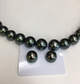 Gem quality Tahitian South Sea Pearls Necklace and matching Earrinda 14k