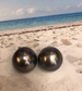 Tahitian pearl from the South Sea 17.9 mm Great Brilliance and Colour