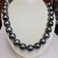 Very Good Quality Tahitian South Sea Peatls 12x 17mm 14k Good ld Clasp Great Luster Great Color