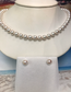 7mm. Akoya Cultured Pearl Necklace. 17". Very high polish. Great color. Perfect matches 14k gold ball clasp