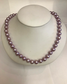 8.5mm Purple Cultured Freshwater Pearls 16" 14k Gold Clasp