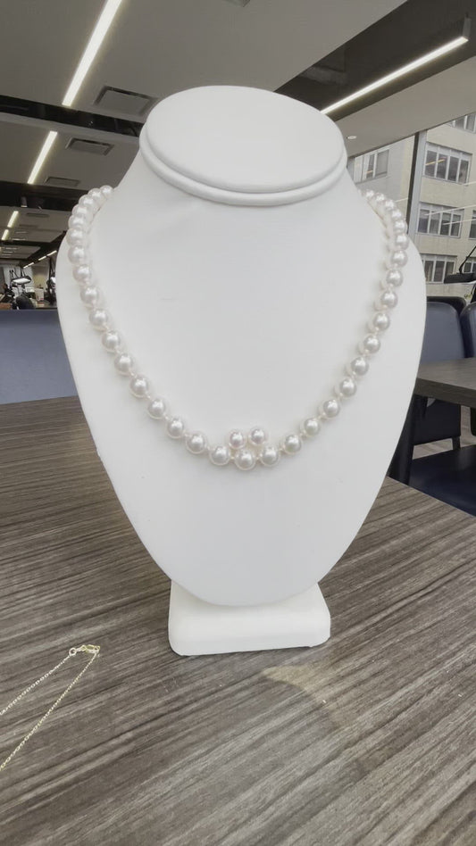 Pearl Set. Necklace and Earrings