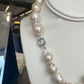 Baroque Freshwater Pearls. 22x 17mm Knotted with a Silver Clasp