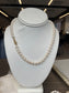 Cultured Pearls 7.5mm. 17 inches with a Gold Ball Clasp