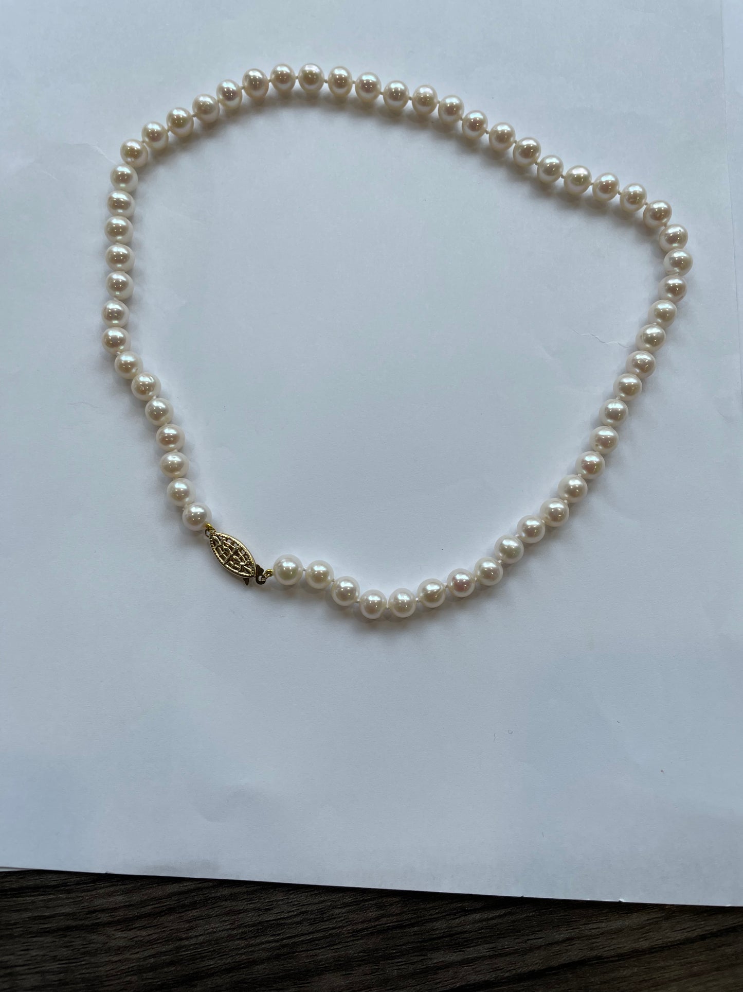 7.5mm Freshwater Pearls 14k Gold Clasp