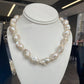 Baroque Freshwater Pearls. 22x 17mm Knotted with a Silver Clasp